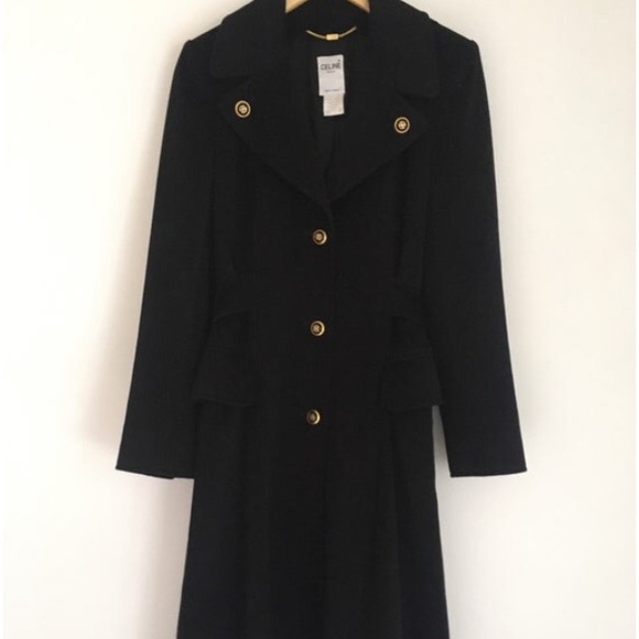 Celine Paris Angora Wool Overcoat Made in France - Picture 2 of 4